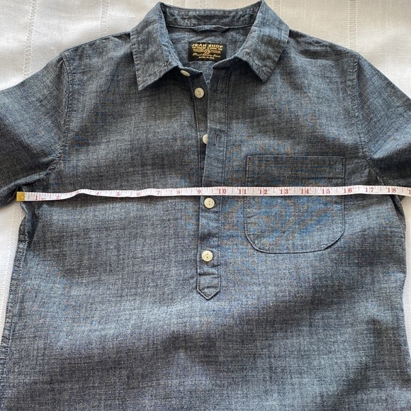 The Jean Shop New York denim short sleeve button down shirt. - Picture 8 of 12